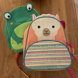 Skip Hop llama and frog backpack